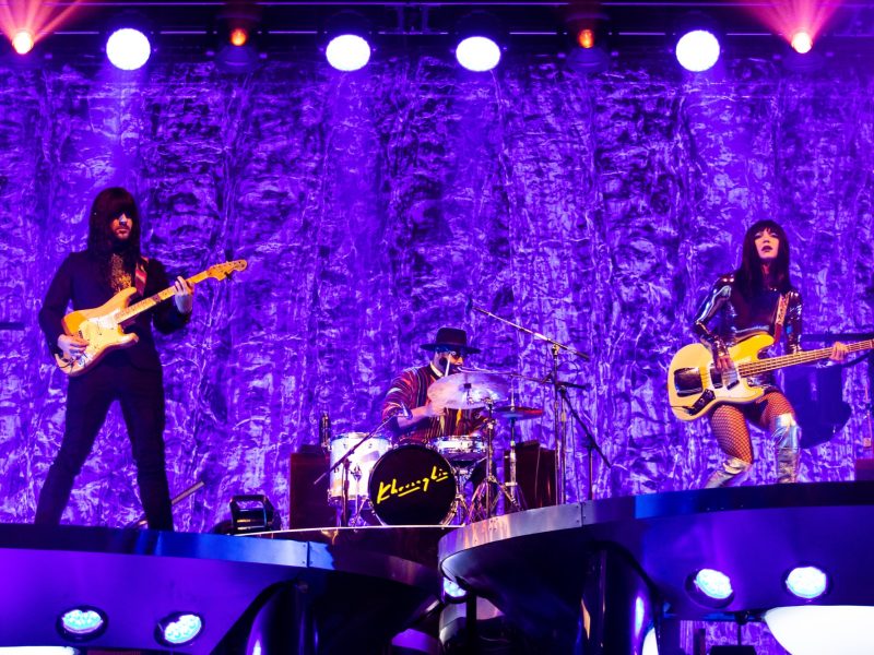 Khruangbin performs at the Byline Bank Aragon Ballroom in Chicago on March 5, 2022.